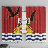 Mauri Kiribati Independence Day Window Curtain 1979 Proud National Frigatebird