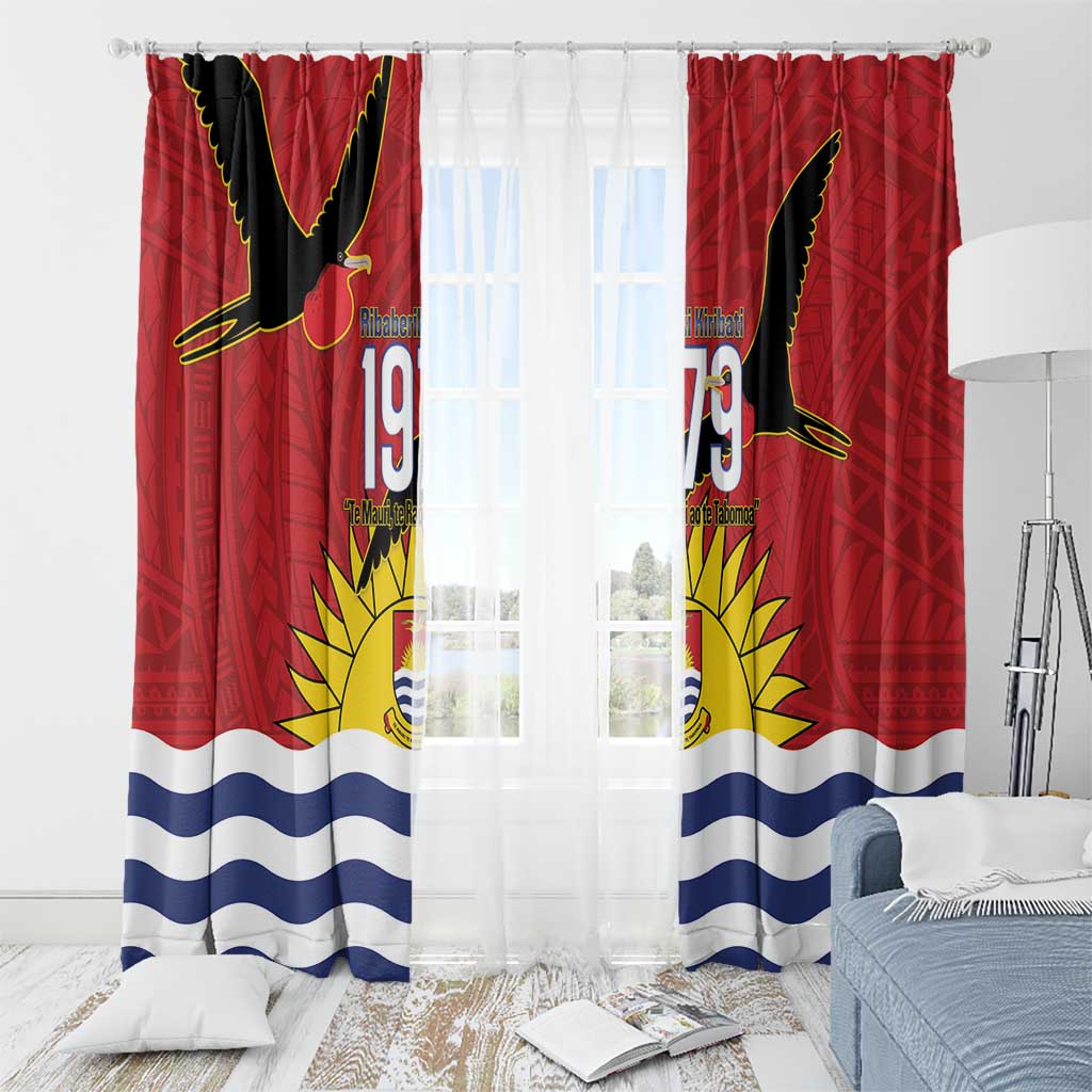 Mauri Kiribati Independence Day Window Curtain 1979 Proud National Frigatebird