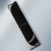 Black Hafa Adai Guam Auto Sun Shade Chamorro Latte Stone Hand With Plumeria - Polynesian Pride