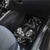 Black Hafa Adai Guam Car Mats Chamorro Latte Stone Hand With Plumeria