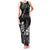Black Hafa Adai Guam Family Matching Tank Maxi Dress and Hawaiian Shirt Chamorro Latte Stone Hand With Plumeria