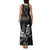 Black Hafa Adai Guam Family Matching Tank Maxi Dress and Hawaiian Shirt Chamorro Latte Stone Hand With Plumeria