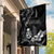 Black Hafa Adai Guam Garden Flag Chamorro Latte Stone Hand With Plumeria