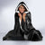 Black Hafa Adai Guam Hooded Blanket Chamorro Latte Stone Hand With Plumeria