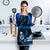 Blue Hafa Adai Guam Apron Chamorro Latte Stone Hand With Plumeria - Polynesian Pride