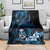 Blue Hafa Adai Guam Blanket Chamorro Latte Stone Hand With Plumeria