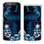 Blue Hafa Adai Guam 4 in 1 Can Cooler Tumbler Chamorro Latte Stone Hand With Plumeria
