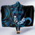 Blue Hafa Adai Guam Hooded Blanket Chamorro Latte Stone Hand With Plumeria