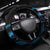 Blue Hafa Adai Guam Steering Wheel Cover Chamorro Latte Stone Hand With Plumeria