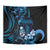 Blue Hafa Adai Guam Tapestry Chamorro Latte Stone Hand With Plumeria