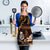 Brown Hafa Adai Guam Apron Chamorro Latte Stone Hand With Plumeria - Polynesian Pride