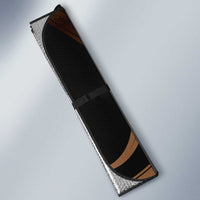 Brown Hafa Adai Guam Auto Sun Shade Chamorro Latte Stone Hand With Plumeria - Polynesian Pride