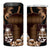 Brown Hafa Adai Guam 4 in 1 Can Cooler Tumbler Chamorro Latte Stone Hand With Plumeria