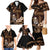 Brown Hafa Adai Guam Family Matching Mermaid Dress and Hawaiian Shirt Chamorro Latte Stone Hand With Plumeria