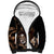 Brown Hafa Adai Guam Sherpa Hoodie Chamorro Latte Stone Hand With Plumeria