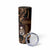 Brown Hafa Adai Guam Skinny Tumbler Chamorro Latte Stone Hand With Plumeria