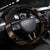 Brown Hafa Adai Guam Steering Wheel Cover Chamorro Latte Stone Hand With Plumeria