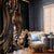 Brown Hafa Adai Guam Window Curtain Chamorro Latte Stone Hand With Plumeria