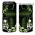 Green Hafa Adai Guam 4 in 1 Can Cooler Tumbler Chamorro Latte Stone Hand With Plumeria
