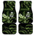 Green Hafa Adai Guam Car Mats Chamorro Latte Stone Hand With Plumeria