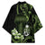 Green Hafa Adai Guam Kimono Chamorro Latte Stone Hand With Plumeria - Polynesian Pride