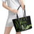 Green Hafa Adai Guam Leather Tote Bag Chamorro Latte Stone Hand With Plumeria