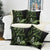 Green Hafa Adai Guam Pillow Cover Chamorro Latte Stone Hand With Plumeria - Polynesian Pride