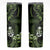 Green Hafa Adai Guam Skinny Tumbler Chamorro Latte Stone Hand With Plumeria