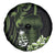 Green Hafa Adai Guam Spare Tire Cover Chamorro Latte Stone Hand With Plumeria