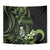 Green Hafa Adai Guam Tapestry Chamorro Latte Stone Hand With Plumeria