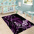 Purple Hafa Adai Guam Area Rug Chamorro Latte Stone Hand With Plumeria