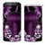 Purple Hafa Adai Guam 4 in 1 Can Cooler Tumbler Chamorro Latte Stone Hand With Plumeria