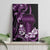 Purple Hafa Adai Guam Canvas Wall Art Chamorro Latte Stone Hand With Plumeria