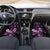 Purple Hafa Adai Guam Car Mats Chamorro Latte Stone Hand With Plumeria