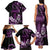 Purple Hafa Adai Guam Family Matching Tank Maxi Dress and Hawaiian Shirt Chamorro Latte Stone Hand With Plumeria