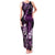 Purple Hafa Adai Guam Family Matching Tank Maxi Dress and Hawaiian Shirt Chamorro Latte Stone Hand With Plumeria
