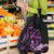 Purple Hafa Adai Guam Grocery Bag Chamorro Latte Stone Hand With Plumeria