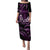 Purple Hafa Adai Guam Puletasi Chamorro Latte Stone Hand With Plumeria