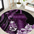 Purple Hafa Adai Guam Round Carpet Chamorro Latte Stone Hand With Plumeria