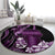 Purple Hafa Adai Guam Round Carpet Chamorro Latte Stone Hand With Plumeria