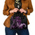 Purple Hafa Adai Guam Shoulder Handbag Chamorro Latte Stone Hand With Plumeria