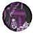 Purple Hafa Adai Guam Spare Tire Cover Chamorro Latte Stone Hand With Plumeria