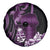Purple Hafa Adai Guam Spare Tire Cover Chamorro Latte Stone Hand With Plumeria