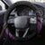 Purple Hafa Adai Guam Steering Wheel Cover Chamorro Latte Stone Hand With Plumeria