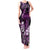 Purple Hafa Adai Guam Tank Maxi Dress Chamorro Latte Stone Hand With Plumeria