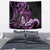 Purple Hafa Adai Guam Tapestry Chamorro Latte Stone Hand With Plumeria