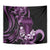 Purple Hafa Adai Guam Tapestry Chamorro Latte Stone Hand With Plumeria