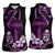 Purple Hafa Adai Guam Women Sleeveless Polo Shirt Chamorro Latte Stone Hand With Plumeria