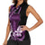 Purple Hafa Adai Guam Women Sleeveless Polo Shirt Chamorro Latte Stone Hand With Plumeria