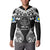 Palau Constitution Day Button Sweatshirt Belau Seal With Polynesian Pattern - Black